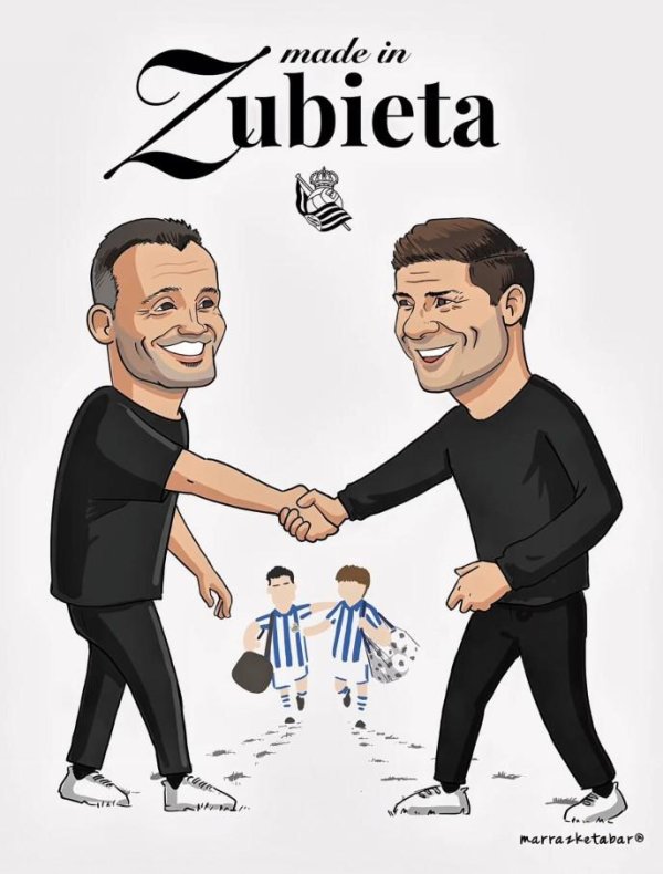 黄金配资门户网站 苏比埃塔制造，皇社发布海报欢迎皇马主帅阿隆索回归阿诺埃塔